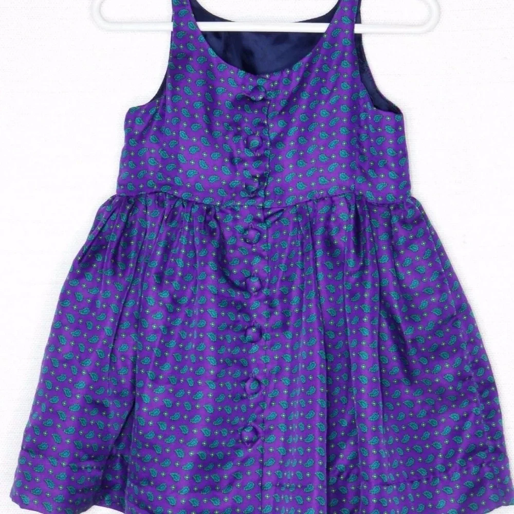 Ralph Lauren Toddler Girls Twirl‎ Dress,  Purple Paisley, Lined, 3T, Designer